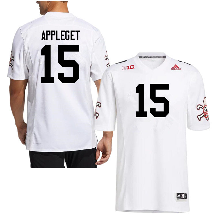 Men #15 Jake Appleget Nebraska Cornhuskers College Football Jerseys Sale-Strategy